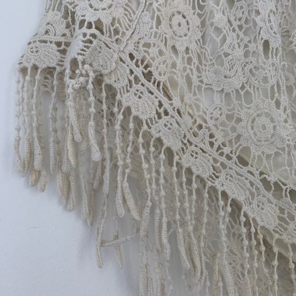 100% Cotton Beachy Crochet Fringe Shorts - Picture 2 of 2